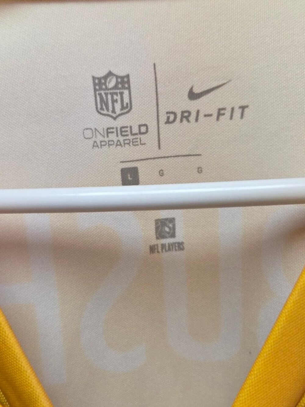 Nike Steelers Devin Bush #55 Jersey Mens L Gold Color Rush